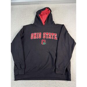 Ohio State Buckeyes Sweatshirt Hoodie Mens XXL Black Red College Football Fleece